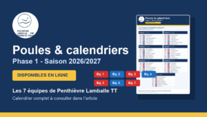 Les poules et calendriers de la phase 1 sont en ligne
